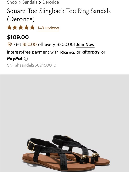 Vivaia Shoes - Derorice Black Toe-Ring Square-Toe Slingback Sandals